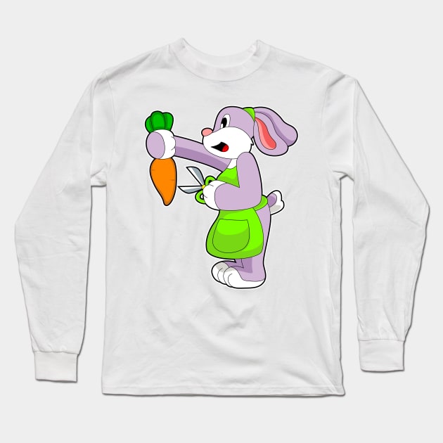 Rabbit Hairdresser Scissors Carrot Long Sleeve T-Shirt by Markus Schnabel